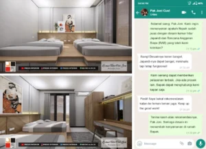 Screenshot WhatsApp Testimoni Desain Interior